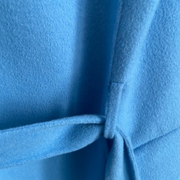 Maje Blue Wool Coat with Removable Belt in Same color - Picture 5 of 5